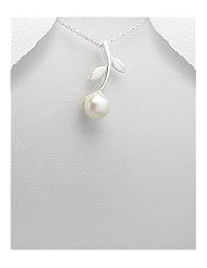 Fresh Water Pearls Pendant Necklace In 92.5 Sterling Silver