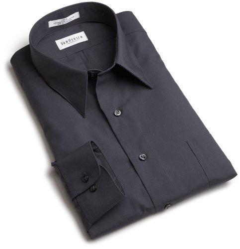 Van Heusen Men's Wrinkle Free Poplin Solid Long Sleeve