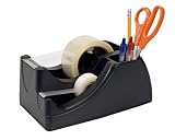 Officemate Recycled 2-In-1 Heavy Duty Tape Dispenser, Black (96690)