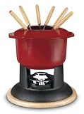 Cuisinart Classic Entertaining Collection 12-Piece Cast Iron Fondue Set-Red