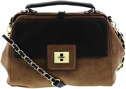 Olivia And Joy New Black-Taupe Adorno Frame Satchel Osfa $98 DBFL