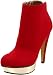 Michael Antonio Women's Musa Ankle Boot,Red Suede,8.5 M US