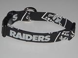 NFL Oakland Raiders Football Dog Collar Black Large 1"