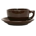 COLORcode Cappuccino Cup and Saucer Set Service for 2 - Dark Chocolate