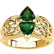 14K Yellow Gold Tsavorite Ring