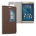 kwmobile Practical and Chic FLIP Cover case with Window and Synthetic Leather for Huawei MediaPad X2 7.0 in Dark Brown