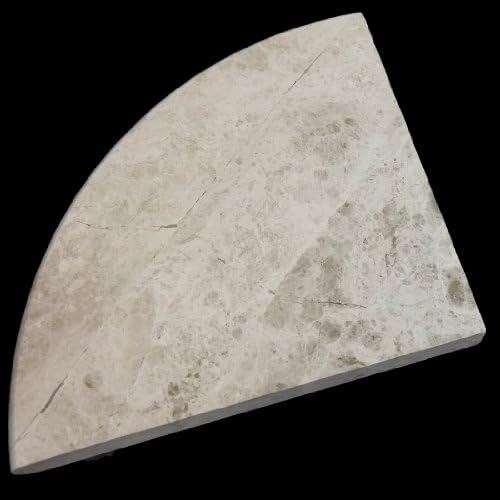 Silver Marble Both Side Polished Bathroom Corner Shelf 9''x9''