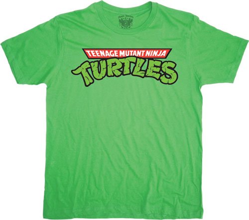  TMNT Teenage Mutant Ninja Turtles Logo Kelly Green Men's Tee