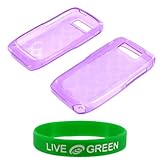 Lilac Crystal Silicone Skin Case for Nokia E71x Phone, AT&T