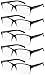 Eyekepper 5 Pack Reading Glasses for Men Spring Hinges Classic Readers Black-Clear Frame +4.00