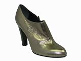 SERGIO ROSSI Faceted Heel Boots in Pewter