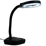 Trademark Tools 75-MG9255 Florescent Gooseneck Magnifier Light with 5x and 10x Zoom