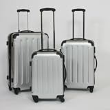 Reisekoffer Kofferset Trolley 3 tlg. Set Polycarbonat silber