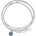 LogoArt Seattle Seahawks 5/16 inch X 3/4 inch Crystal Bangle Bracelets