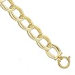 14K Yellow Gold Fancy Link Bracelet - 7.5 inches