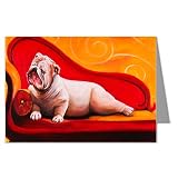 Bulldog Fat Actress Greeting Card Set