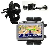 Duragadget® Car air vent windscreen holder mount and car charger suitable for use with TomTom Go 520 520t 720 720t 920 920t 530 730 930  Car Vent or windscreen Holder 2 in 1 Premium unit with  car charger. Duragadget®