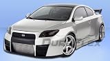 2005-2008 Scion TC Rado Series Widebody Kit -Includes a Rado Series Widebody front bumper (100661), rear bumper (100663), side skirts (100665), front fenders (100662), rear fenders (100664), and a gas cap(100664).
