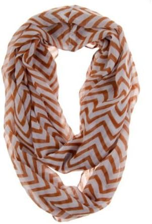 Cotton Cantina Soft Chevron Sheer Infinity Scarf in Contrasting Colors