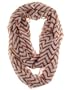 Cotton Cantina Soft Chevron Sheer Infinity Scarf in Contrasting Colors