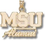Mississippi State Bulldogs Solid 10K Gold ''MSU'' Alumni Pendant