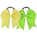 Chiffon 4.5in Cheerleading Bows Pony Tail Holder Ribbon Cheer Bow Gift for Teens Set Of 15 Color