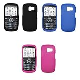 Pantech Link P7040 - 3 Pack of Premium Soft Silicone Gel Skin Cover Cases (Black, Blue, Hot Pink) for Pantech Link P7040