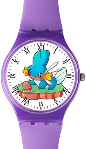 G-Store Pokemon Go Mudkip and Diglett Quartz Plastic Purple Dial Watch