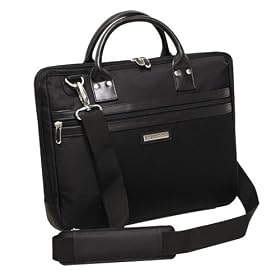CaseCrown Black Portable Slim Briefcase Messenger Bag for Gateway LT3200 11.6 Netbook