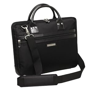 CaseCrown Black Portable Slim Briefcase Messenger Bag for MSI VR220-012US-LST 12.1-Inch Laptop