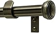 Levolor 54546906 Fluted End Cap Rod Set, 66-to-120-Inch Width, 1-Inch Diameter, Antique Brass
