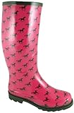 Smoky Mountain Ladies Ponies Rubber Boots 9 Pink