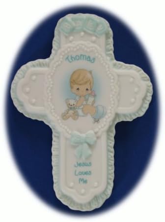 Jesus Loves Me Personalized "Thomas" Porcelain Wall Cross