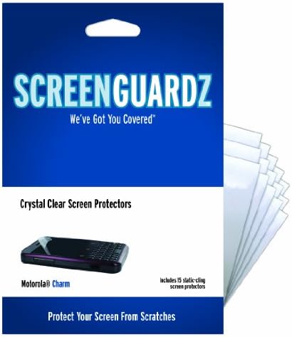 ScreenGuardz Ultra-Slim Screen Protector for Motorola Charm - 15 Pack - Transparent