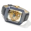 Android Mystique Ceramic Skeleton Automatic Watch - Blue Case/Gold Tone Movement