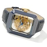 Android Unisex Mystique Ceramic Skeleton Automatic Gold-tone Dial Watch