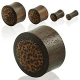 Voodoo Piercings- Body Jewellery-Flesh-Plug-Indian-Rose-Wood-Coconut-Inlay- Double-Flare- 12mm