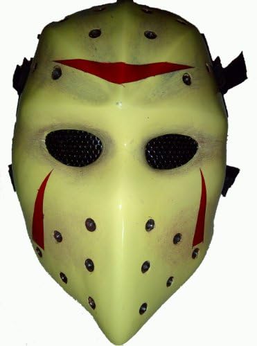 Qmask - Friday The 13th Jason Paint - Craftsmanship Heat Movie Mask for Airsoft Mask, Goalie Mask, Hockey Mask, Paintball Mask, Mesh Eye Mask, Fiberglass Resin Mask