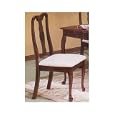 Set of 2 Cherry Finish Wood Dining Chair/Chairs with Cushion Seats