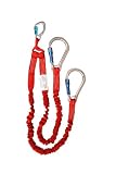 Elk River 35716 Flex-NoPac Energy-Absorbing 2 Leg Polyester Web Lanyard with Aluminum Zsnaphook and Large Aluminum Carabiner, 3600 lbs Gate, 6 Length x 1-1/2" Width
