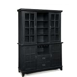 Home Styles Arts and Crafts Dining Buffet with Hutch in Ebony
