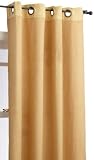Regal Home Collections Kingston 54-Inch by 84-Inch Textured Solid Grommet Panel, Gold