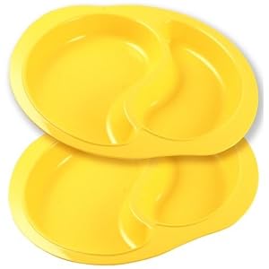 Natural Divided Plates (2 Pack) by Dandelion