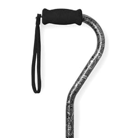 ALEX ORTHOPEDIC INC. MNT21031 1 Each Single Offset Handle Aluminum Cane Black ALEX ORTHOPEDIC INC. 21031