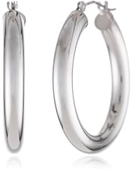 Duragold 14k Gold Polished Hoop Earrings, (1.1" Diameter)