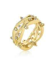 Golden CZ Vines Ring