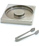 Stainless Steel Glass Rimmer With Tongs by Swissmar