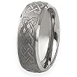 Tungsten Carbide Ring with Celtic Knot Design (8.0 mm) - Sizes 7-13