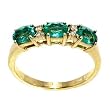 14K Yellow Gold Emerald and Diamond Ring