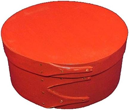 # 3 Shaker Round Box in Red Pepper Paint; Lacquer Finish